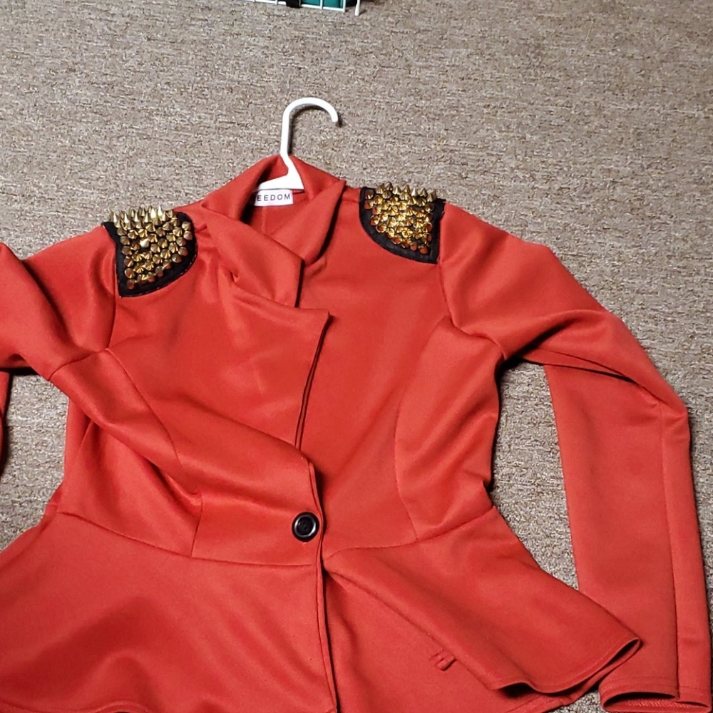 Red overcoat for suits